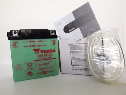 YUASA 6N11A-1B Мото аккумулятор 11 А/ч, (-/+), 122х62х131 мм