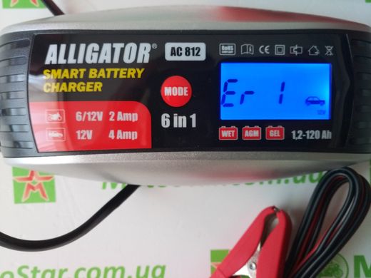 Зарядное устройство Alligator AC812 (6 в 1, 6/12В, 2/4А, 1,2-120 А/год,)