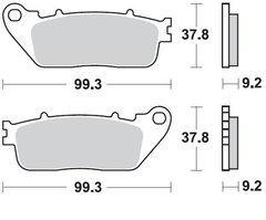 BR 942CM56 - Тормозные колодки задние