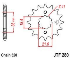 JT JTF280.13 - Зірка передня