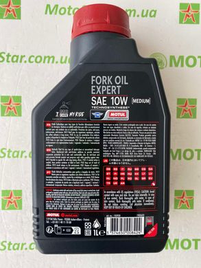 Масло вилочное FORK OIL EXPERT MEDIUM SAE 10W, 1 литр, (822201, 105930)