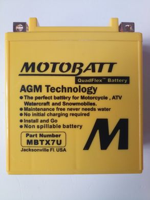 Motobatt MBTX7U Мото акумулятор 8 A/ч, 115 A, (-/+), 114x70x128 мм