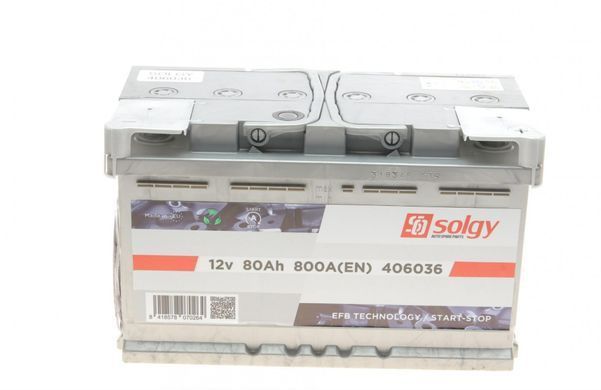 Аккумулятор SOLGY 2021 FORD Explorer BAGM-94RH7-800 12v 80Ah 800A (315x175x190/+R/B13) (Start-Stop EFB), "0" (+ справа)